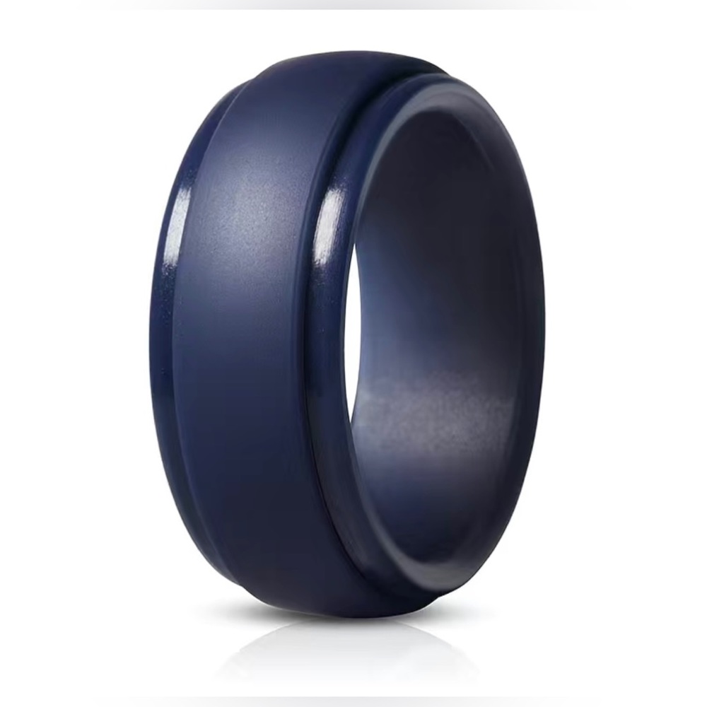 Navy blue silicone ring